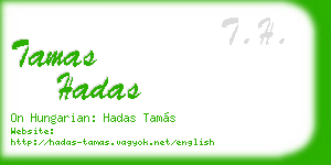 tamas hadas business card