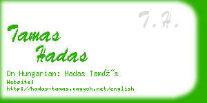 tamas hadas business card